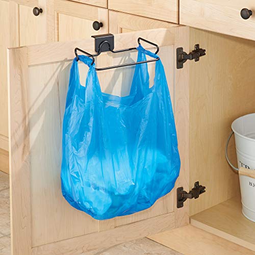 Classico Steel Over the Cabinet Plastic Bag Holder for Kitchen, Pantry,Office, Bronze