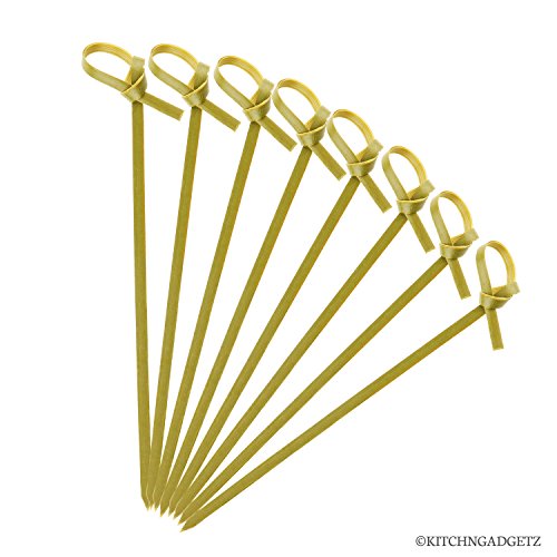 Bamboo Cocktail Picks - 300 Pack  Great for Cocktail Party or Barbeque Snacks