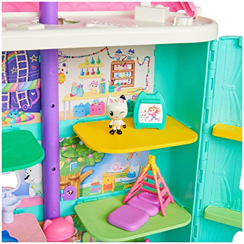 Purrfect Dollhouse with 15 Pieces Including Toy Figures, Furniture, Accessories and Sounds