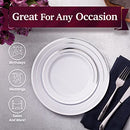 Disposable Plastic Plates - 60 Pack - 30 x 10.25" Dinner and 30 x 7.5" Salad Combo