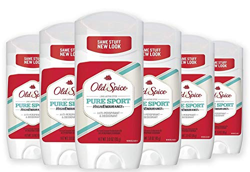 Old Spice High Endurance Antiperspirant and Deodorant for Men, Pure Sport 3 oz (Pack of 6)