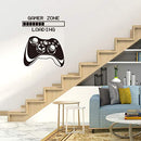 Gamer Wall Decal, Game Zone Loading Wall Stickers, Video Game Controller Decor