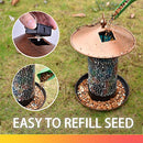 Solar Bird-Feeder for Outside Hanging Outdoor - Solar Powered Garden Lantern Light