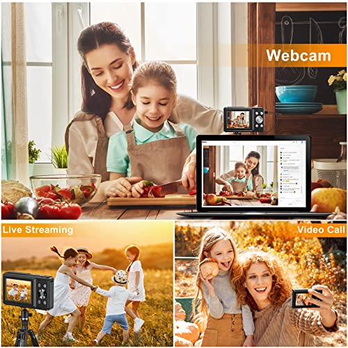 FHD 1080P Digital Camera for Kids Video Camera with 32GB SD Card 16X Digital Zoom