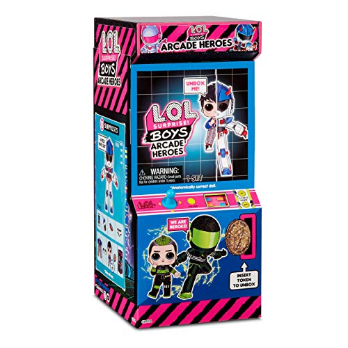 LOL Surprise Boys Arcade Heroes Action Figure Doll with 15 Surprises