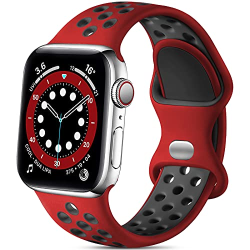 Lerobo Compatible with Apple Watch Band 44mm 42mm 40mm 38mm, Soft Silicone