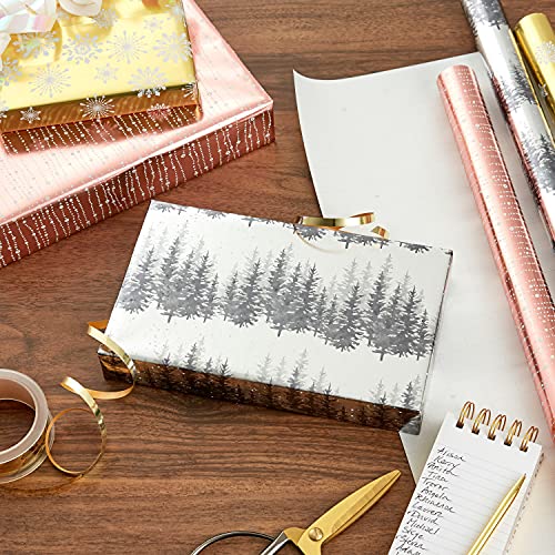 Foil Christmas Wrapping Paper with Cut Lines on Reverse (3 Rolls: 60 Sq. Ft. Ttl)