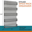 Home-Complete Spice Space Saving Wall Mount 5-Tier Wire Rack Shelves for Pantry