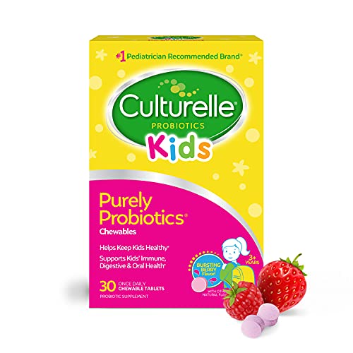 Culturelle Kids Chewable Daily Probiotic for Kids - Natural Berry - Supports Immune