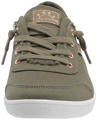 Skechers BOBS Women's 33492W Sneaker, Olive, 5.5 Wide