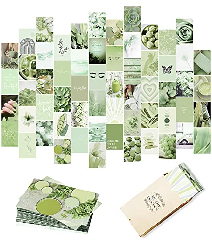 Sage Green Wall Collage Kit Aesthetic Pictures, Aesthetic Room Decor, Bedroom Decor