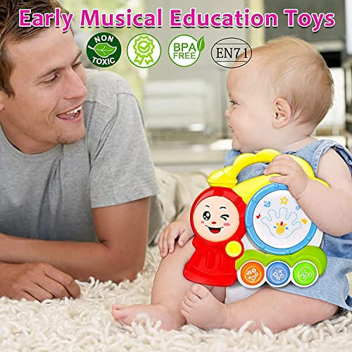 Baby Musical Instruments Toys, Kids Drum Set Train Piano Keyboard