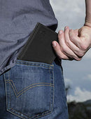 Timberland Men's Genuine Leather RFID Blocking Trifold Security Wallet, Black