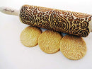 PAISLEY EMBOSSING ROLLING PIN PAISLEY PATTERN LASER ENGRAVED for EMBOSSED COOKIES GIFT for MOTHER FRIEND