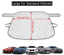 Winter Windshield Cover for Ice Frost with Magnetic Edge, Fit Most Cars and SUV, Silver