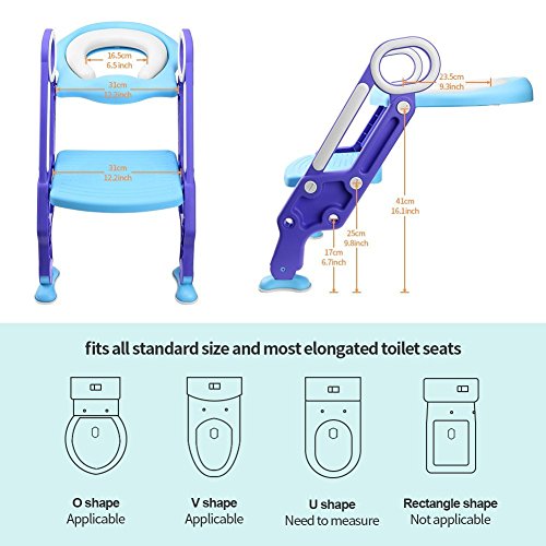 Potty Training Seat with Step Stool Ladder for Toddler and Kids Training Seat Chair