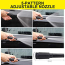 Metal Water Hose 100 ft - Stainless Steel Water Hose with 2 Nozzles, Lightweight,