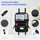 Car Back Seat Organizer PU Leather with Foldable Table Tray Car Organizer