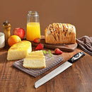 Little Cook Bread Knife with Cover, 10 inch serrated bread knife