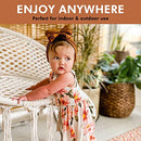 Saucer Chair with Folding Metal Frame, 100% Cotton Handmade Round Cozy Chairs