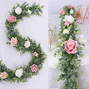 Faux Eucalyptus Garland Plant, 2 Pack Artificial Vines Hanging Eucalyptus Leaves