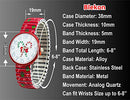 Christmas Stretch Watch with Special Design on Band (Christmas Candy Red)