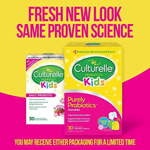 Culturelle Kids Chewable Daily Probiotic for Kids - Natural Berry - Supports Immune