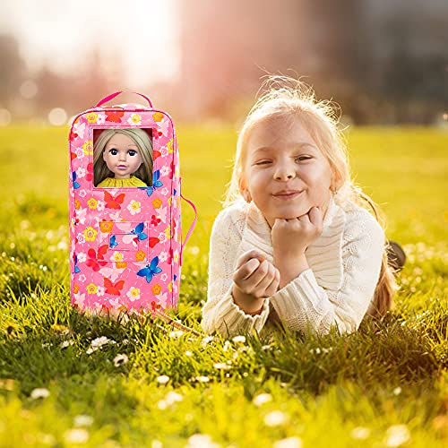 14.5 Inch Doll Carrier Bag Case for 14.5 Inch Girl Doll Clothes and Accessories Storage