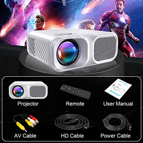 080P WiFi Projector, 9500L Bluetooth 5G Video Projector, 400 Keystone Home/Outdoor