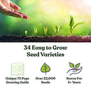 22,000 Non GMO Heirloom Vegetable Seeds, Survival Garden, Emergency Seed Vault,
