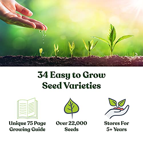 22,000 Non GMO Heirloom Vegetable Seeds, Survival Garden, Emergency Seed Vault,