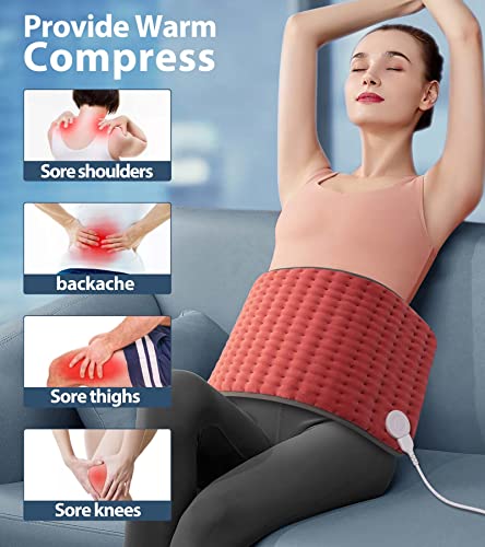 Heating pad for Back, Neck, Shoulder, Abdomen, Knee and Leg Pain Relief, Mothers Day