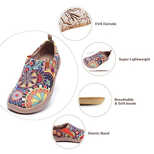 Women's Fashion Floral Art Sneaker Painted Canvas Ladies Travel Shoes