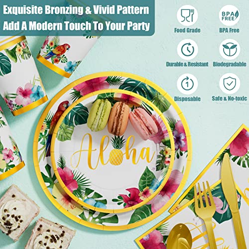 Hawaiian Luau Birthday Party Decorations 329PCS Tropical Aloha Party Supplies