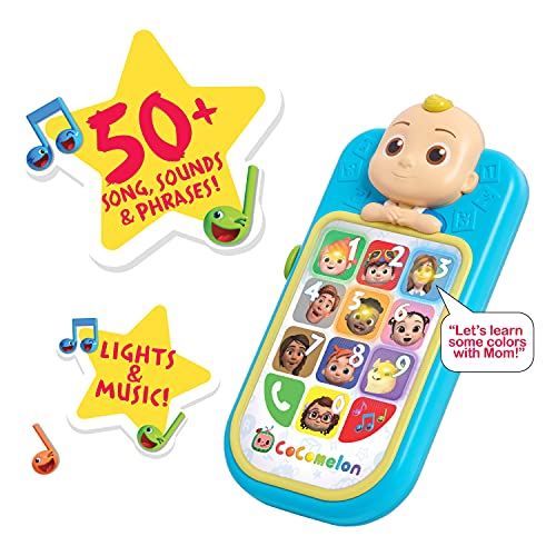 CoComelon JJ’s First Learning Toy Phone for Kids with Lights, Sounds, Music