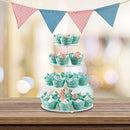 CECOLIC Acrylic Cupcake Stand 4 Tier Round Clear Cupcake Holder Display Stand Dessert Pastry Tower Stand for Wedding Birthday Bar Party Décor - 12 inches