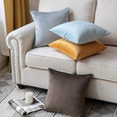 Pack of 2 Velvet Decorative Throw Pillow Covers Soft Solid Square Cushion Case
