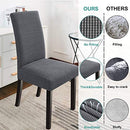 Chair Covers for Dining Room Set of 4 -Dining Room Chair Covers 4 Pack (Set of 4, Gray)