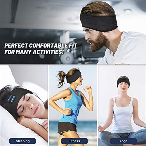 Sleep Headphones Wireless, Bluetooth Sports Headband Headphones with Ultra-Thin