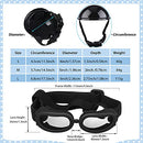 Pet Dog Helmet and Dog Goggles Set 4 Inch Padded Pet Motorcycle Helmet