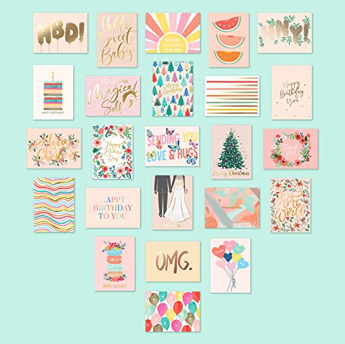 All Occasion Cards Assortment Box. Set of 100 Assorted Greeting Cards for All Occasions