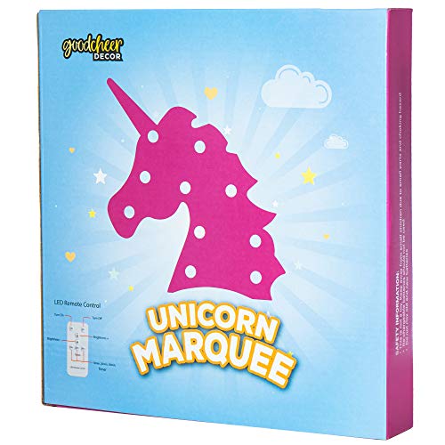 Light Up Pink Unicorn Marquee – Perfect for Kids Bedroom Decorations, Night Lights