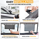 EcoNour Car Side Window Sun Shade (2 Pack) | Retractable Car Roller Sunshade