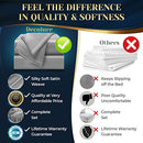 Satin Sheets Queen Size (4 Pieces, 8 Colors),Satin Bed Set with 2 Pillowcase  Bedding Set