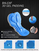 BALEAF Men's Padded Bike Shorts Cycling Underwear 3D Padding Mountain Biking Bicycle Liner Shorts (Blue, M)