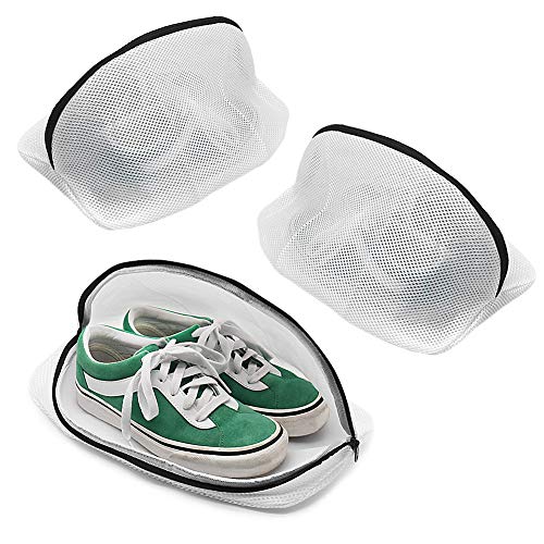 Shoe Washing Bags, Set of 3 Reusable Mesh Shoe Laundry Bags for Sneakers,