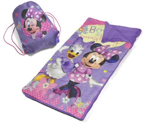 Disney Minnie Mouse 2 Piece Slumber Set with Sling Bag and Sleeping Bag