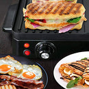 2-in-1 Panini Press Grill Gourmet Sandwich Maker & Griddle, Nonstick Coating