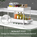 Under Sink Organizer, Sliding Cabinet Basket Organizer 2 Tier Under Bathroom Storage
