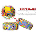 JIANWEI Bike Handlebar Tape - 2 Roll Self Adhesive EVA Touring Bicycle Handlebar Tapes, Soft Cycling Handlebar Grip Wraps with End Plugs for Handles, Road Bike Bar Wrap(Multicolor)